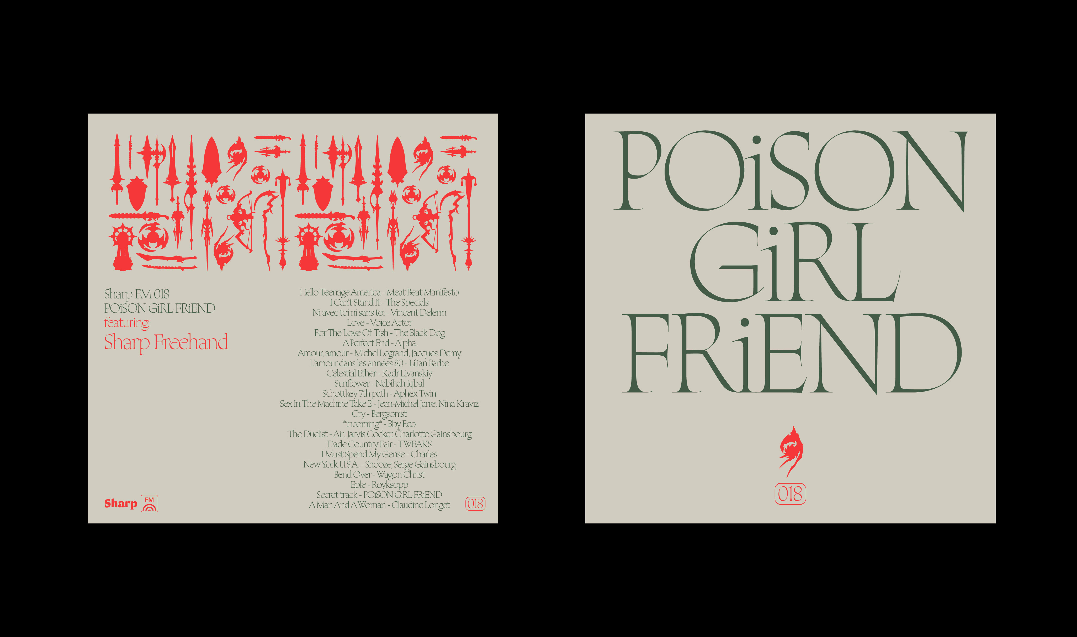 Sharp FM 018: POiSON GiRL FRiEND for Sharp Freehand – Sharp Type